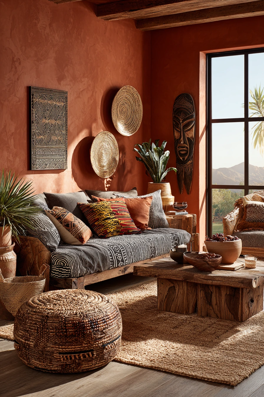 afrohemian decor living room 1