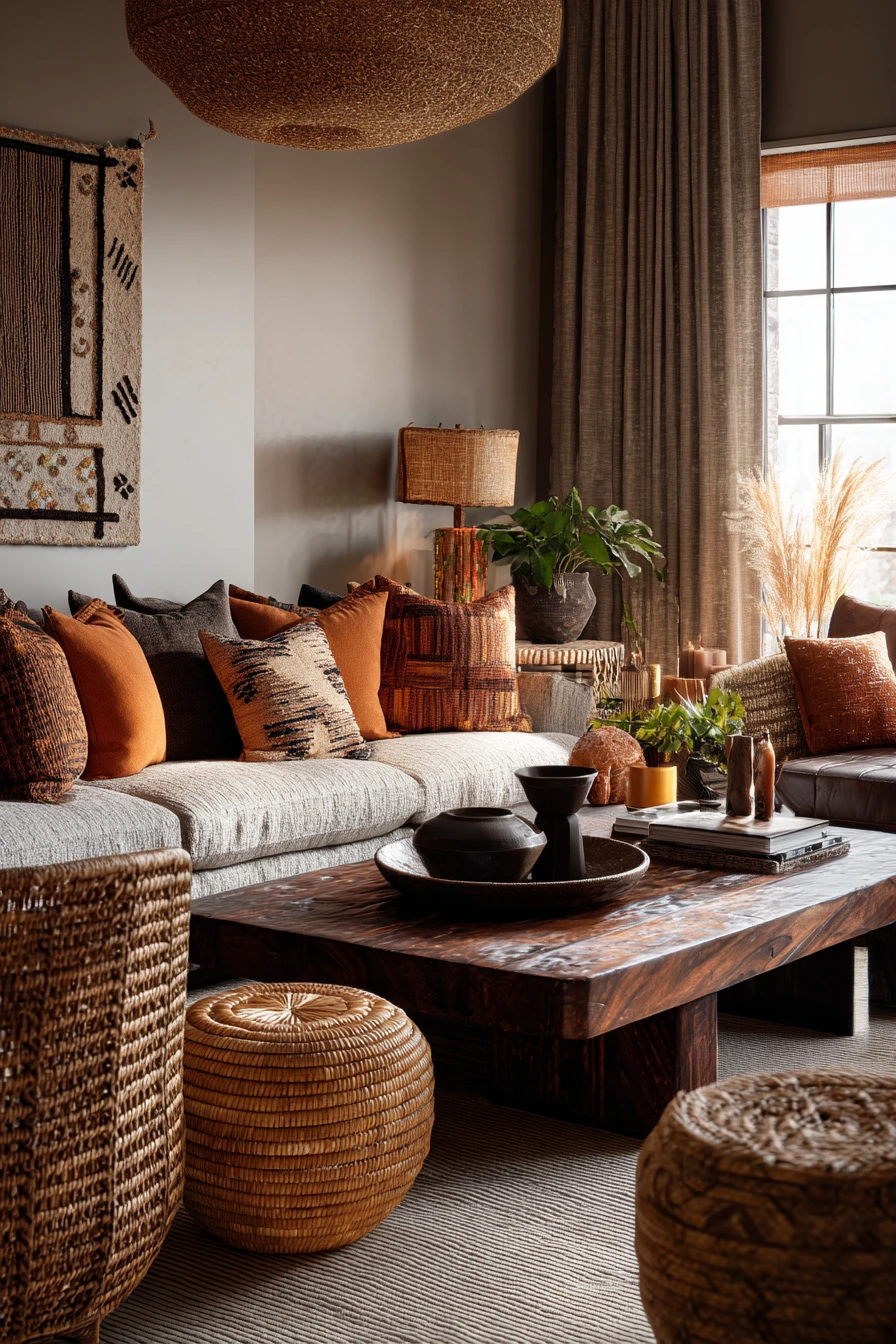 afrohemian decor living room 14