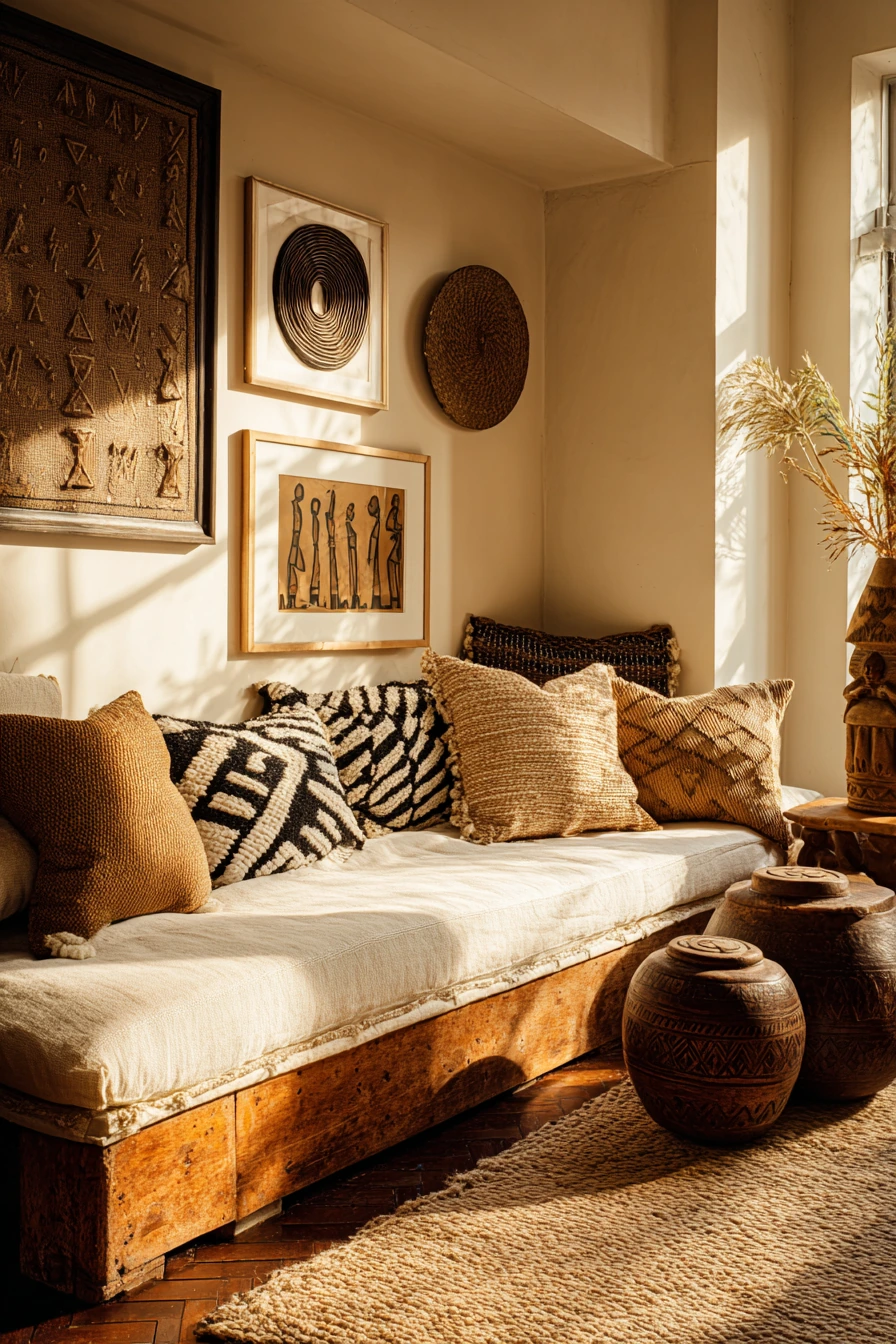 afrohemian decor living room 17