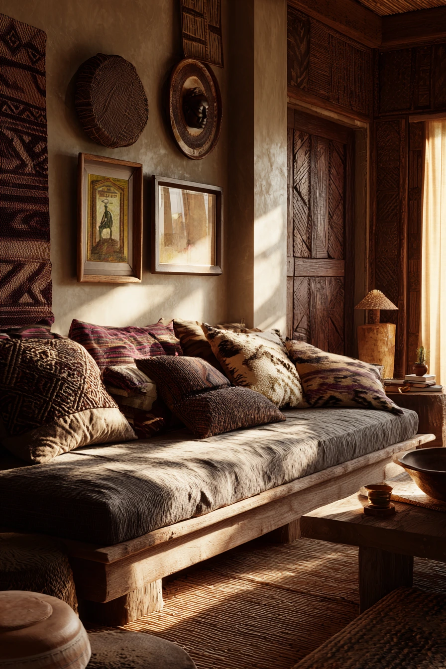 afrohemian decor living room 19