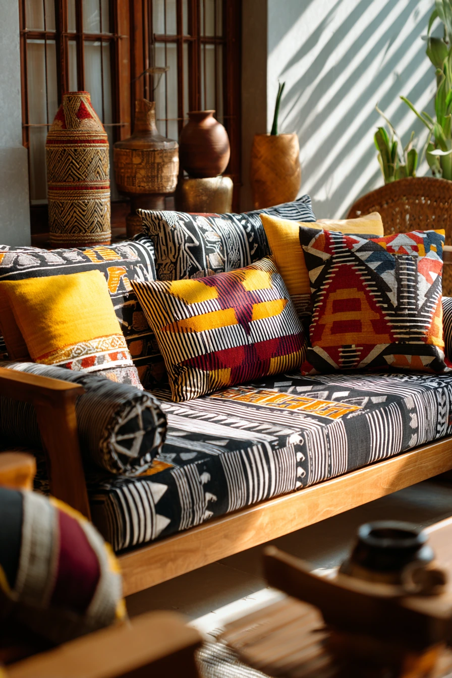 afrohemian decor living room 23
