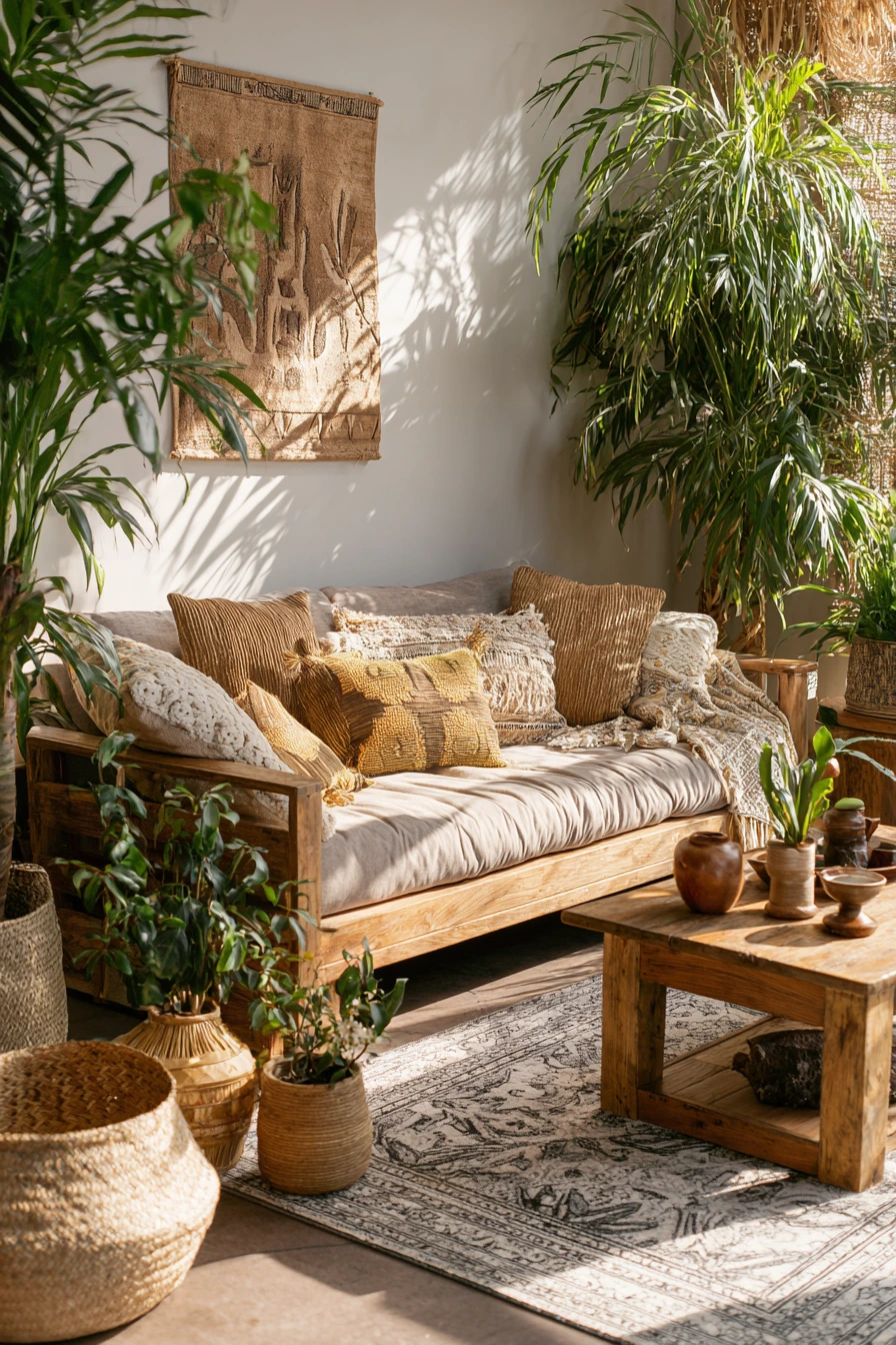 afrohemian decor living room 29