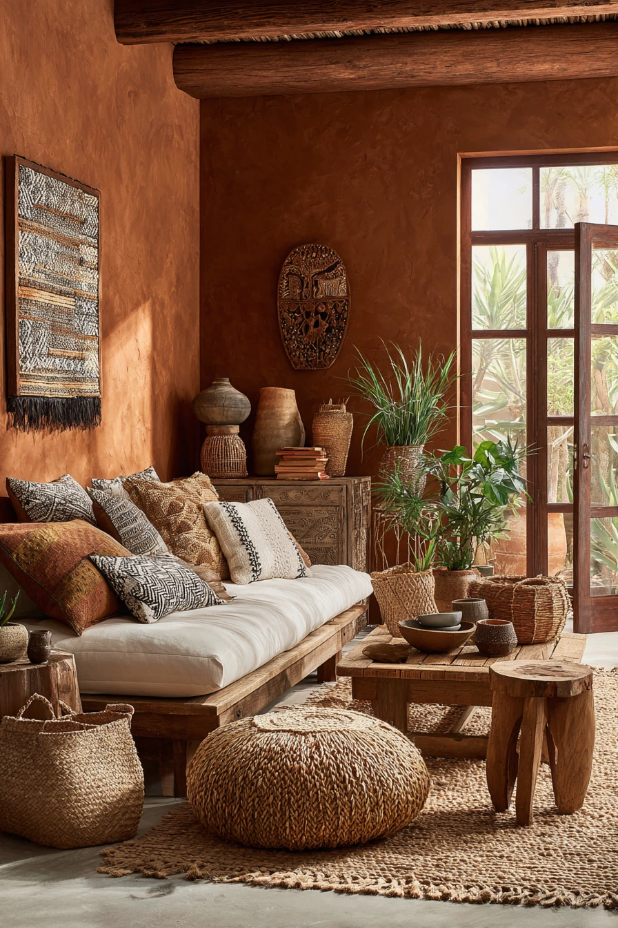 afrohemian decor living room 3