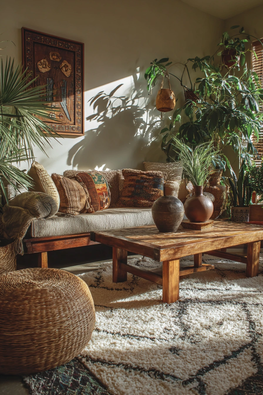 afrohemian decor living room 32