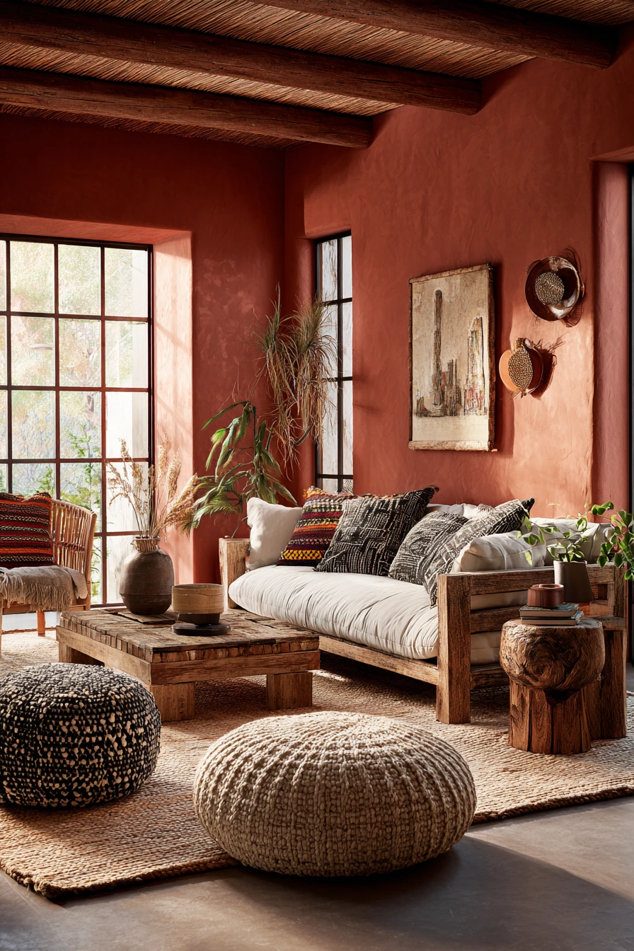 afrohemian decor living room 4