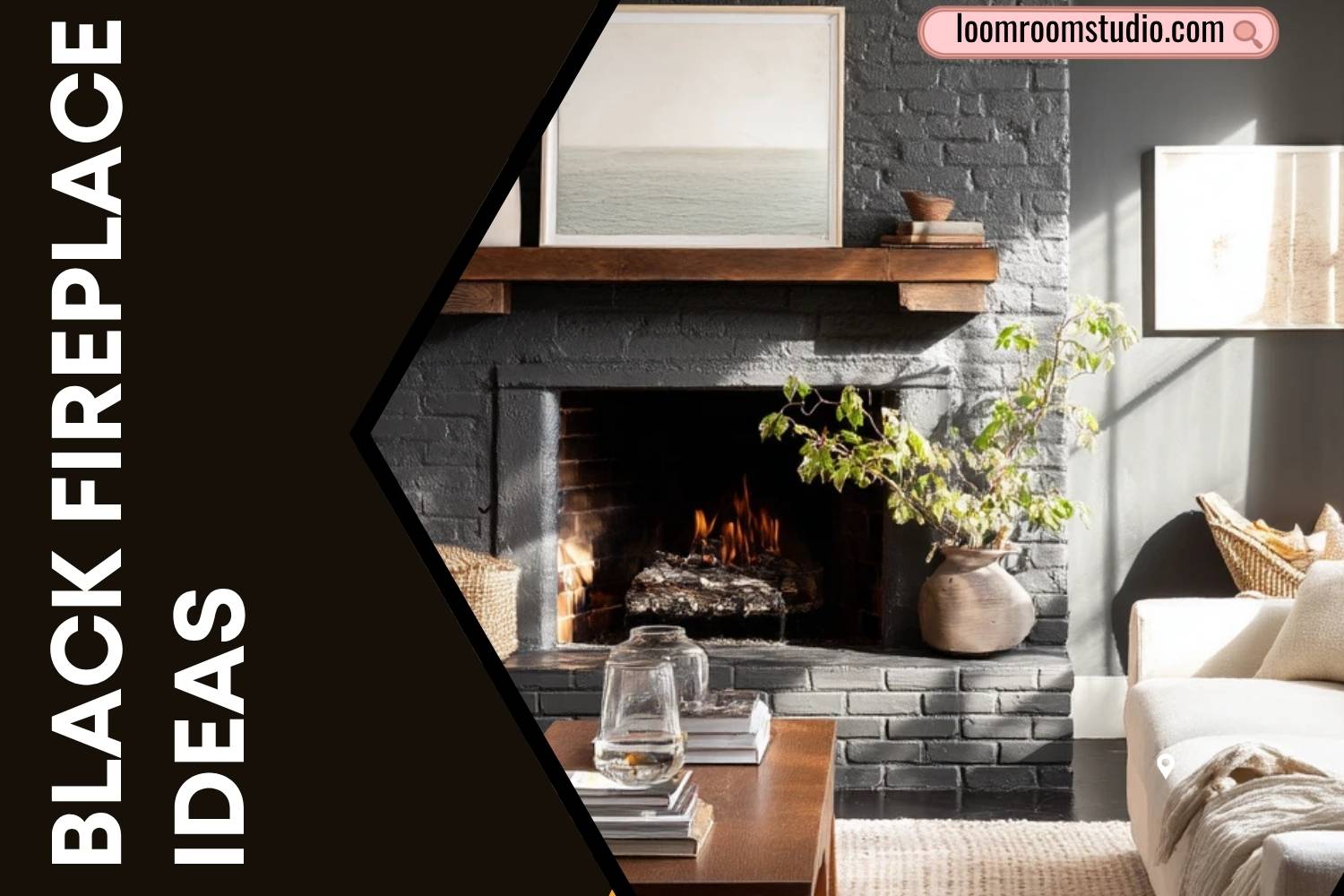 black fireplace ideas