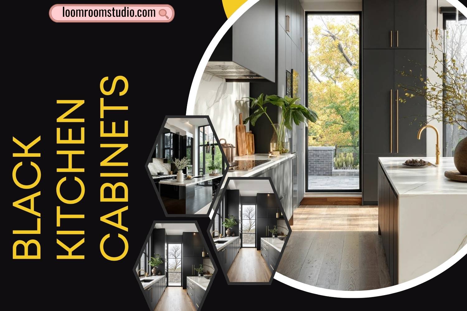 black kitchen cabinets