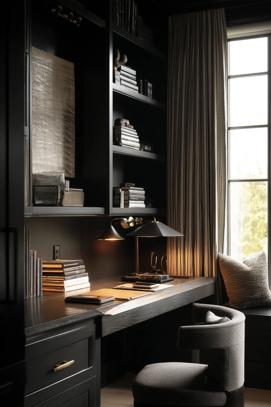 black and white home office ideas 1