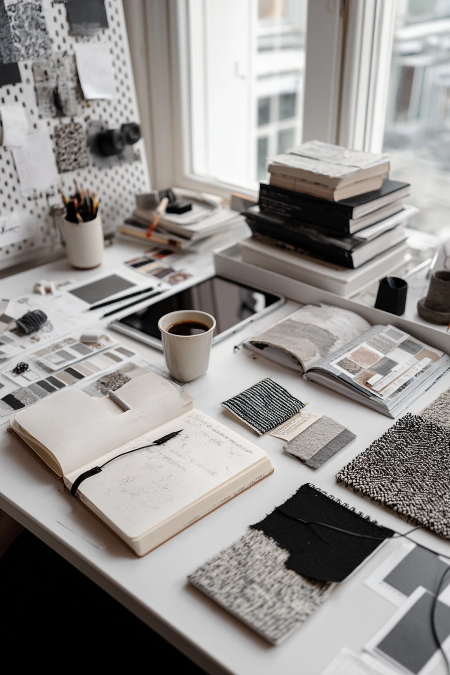black and white home office ideas 15