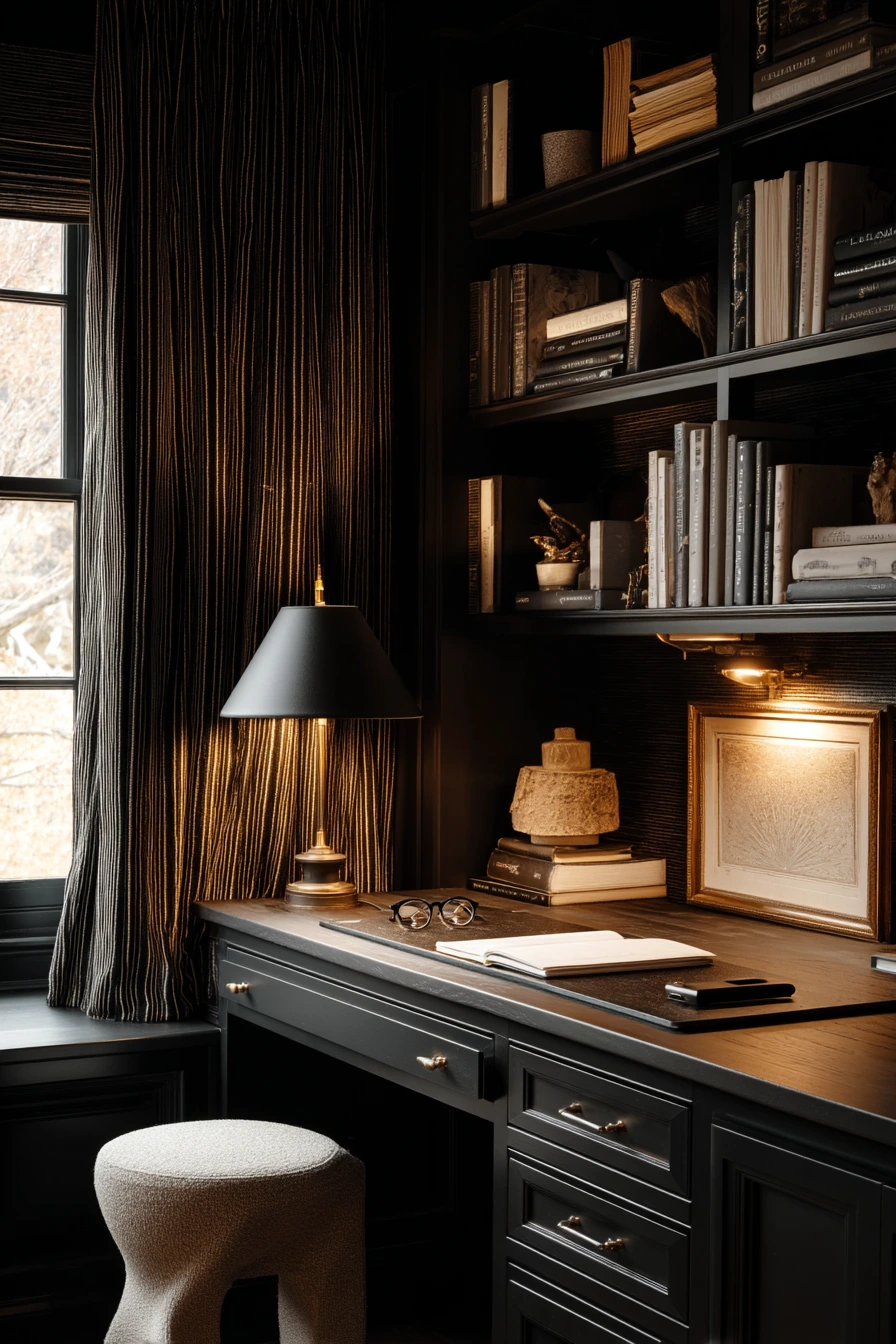 black and white home office ideas 2