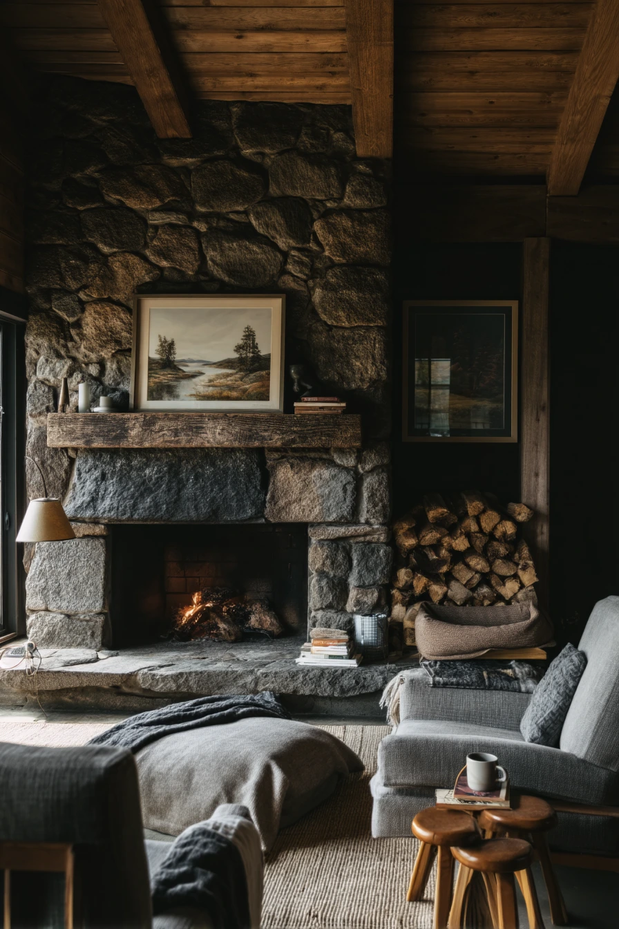 black fireplace ideas 20