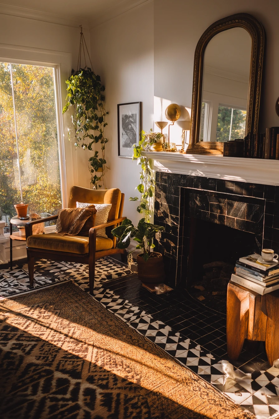 black fireplace ideas 27