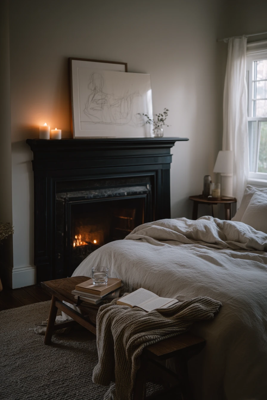 black fireplace ideas 35