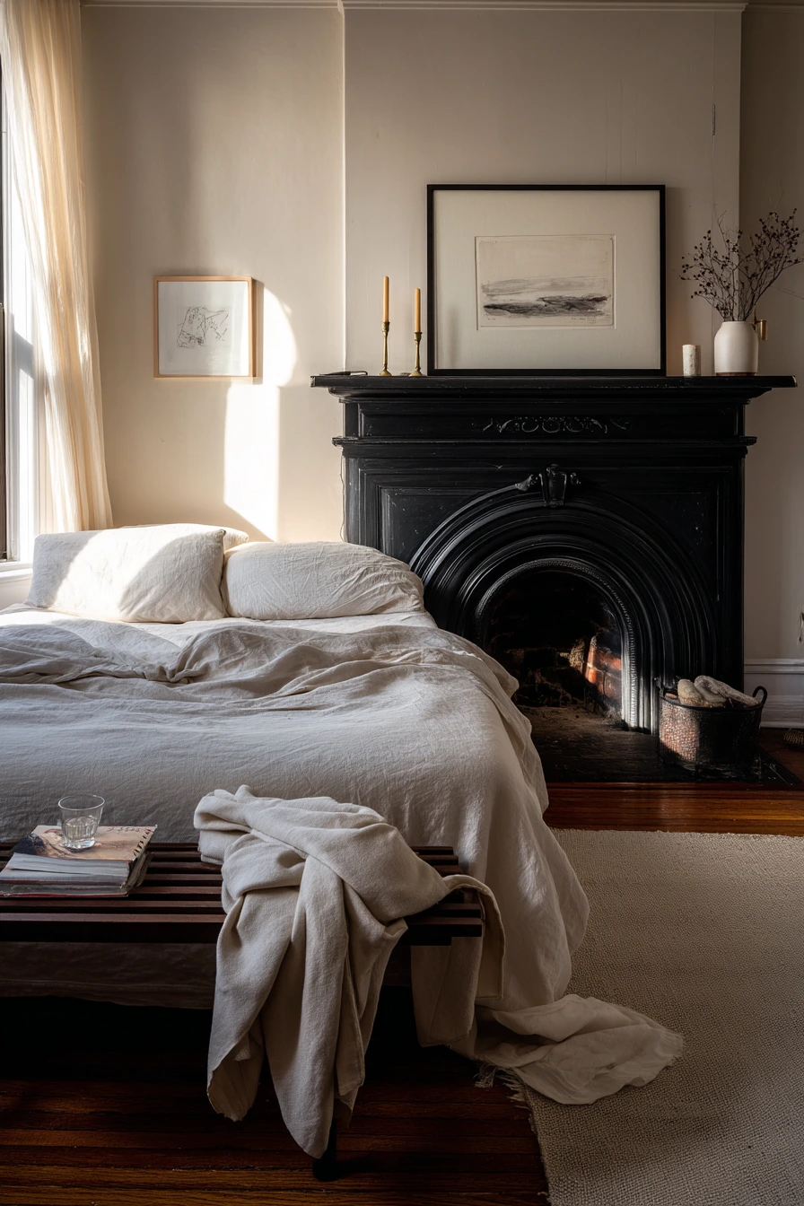 black fireplace ideas 36