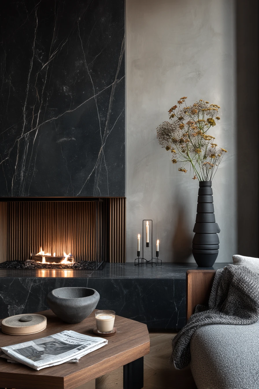 black fireplace ideas 5