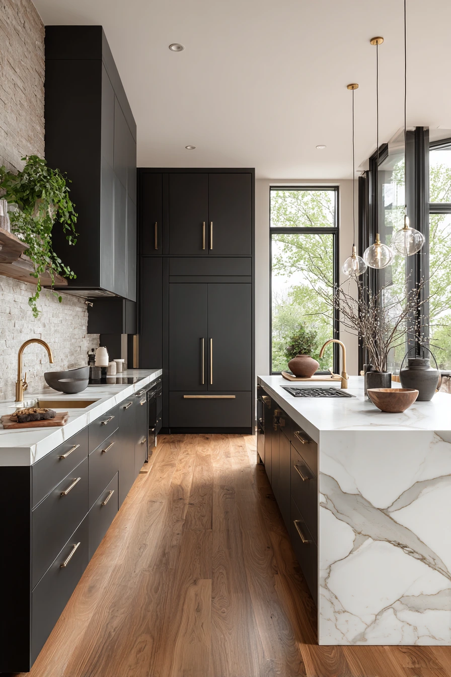 black kitchen cabinets 1