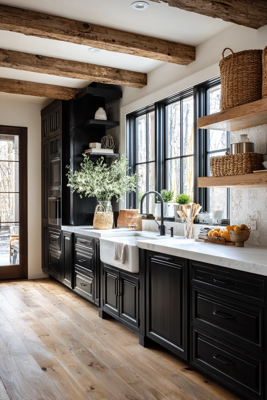 black kitchen cabinets 14