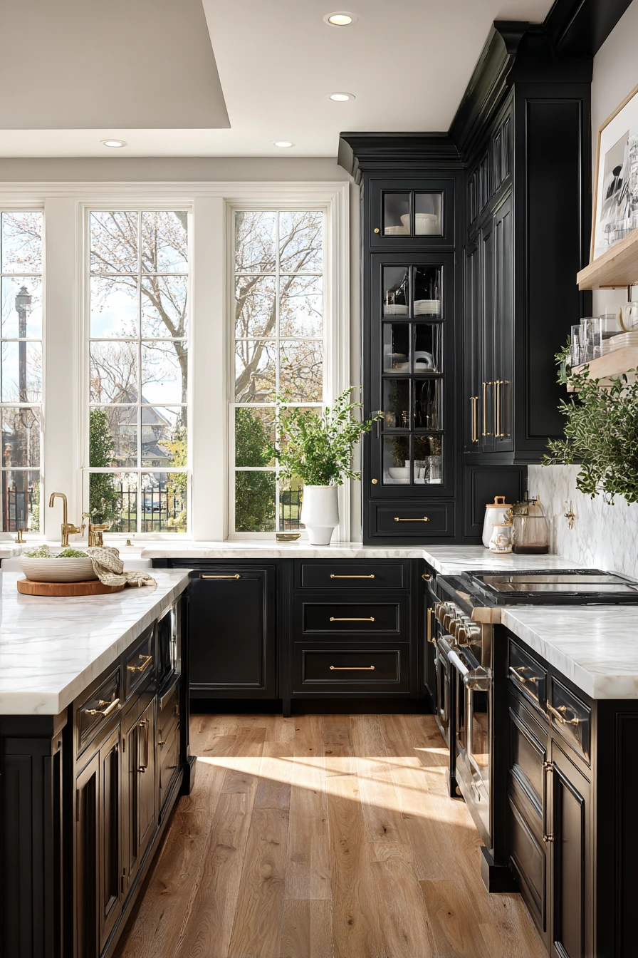 black kitchen cabinets 30
