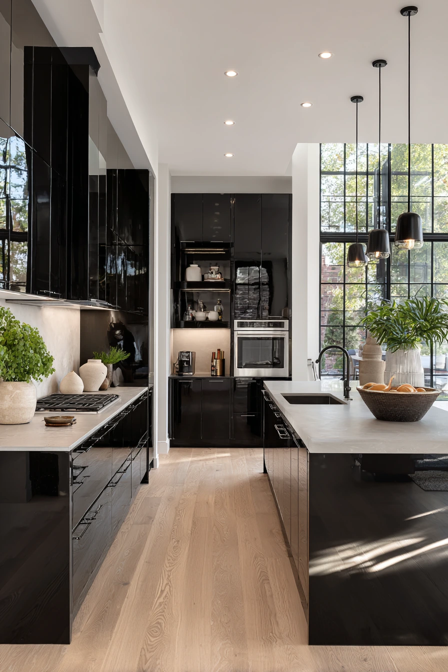 black kitchen cabinets 7