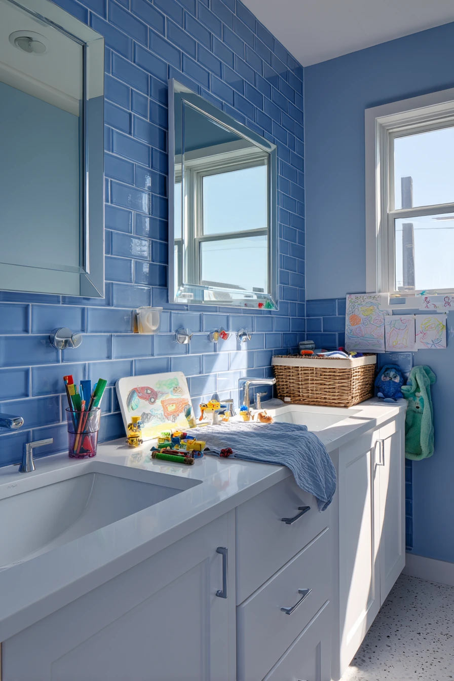 blue bathroom ideas 25