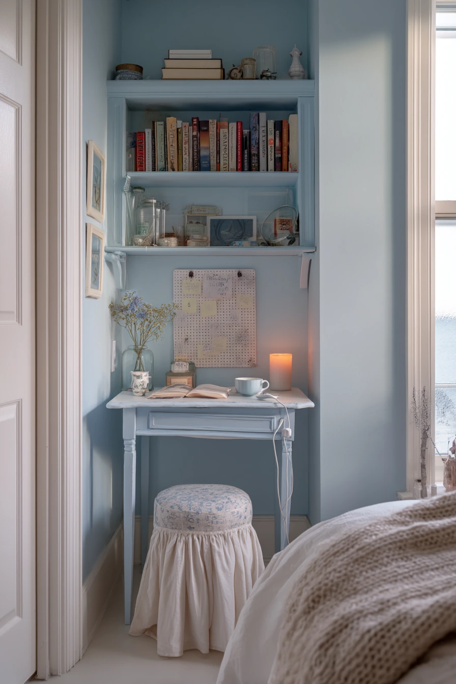 blue home office ideas 16