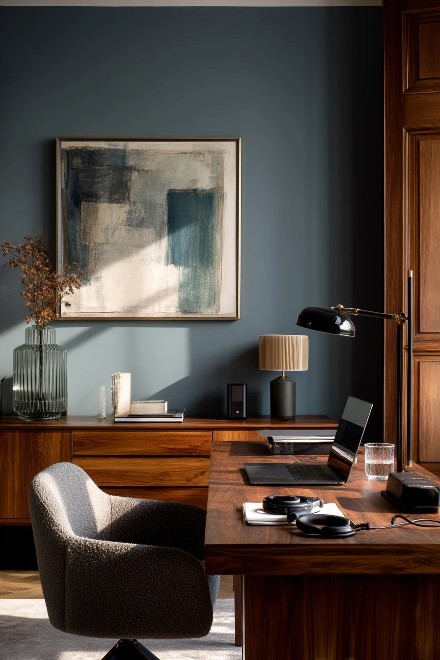 blue home office ideas 17
