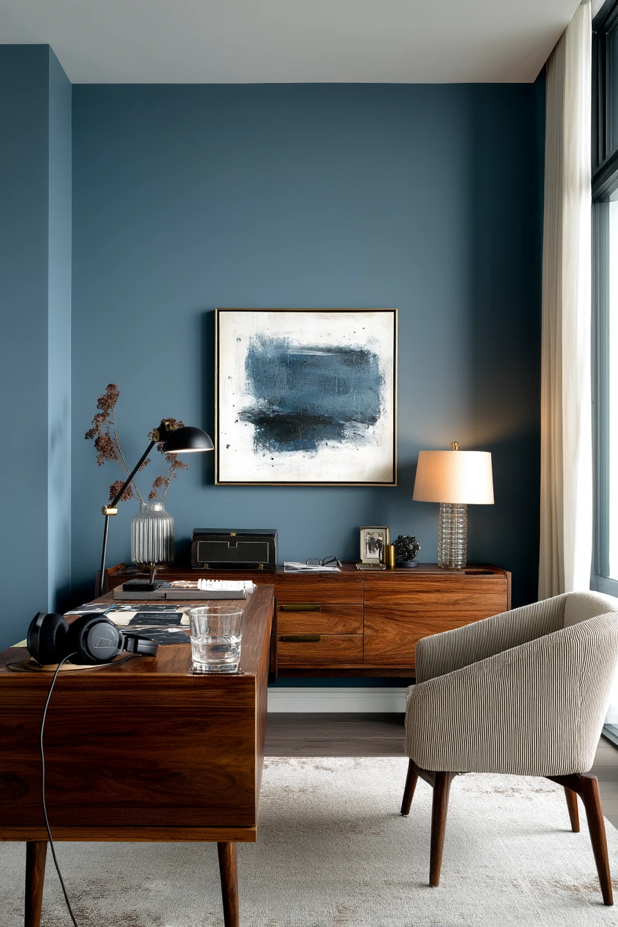 blue home office ideas 19