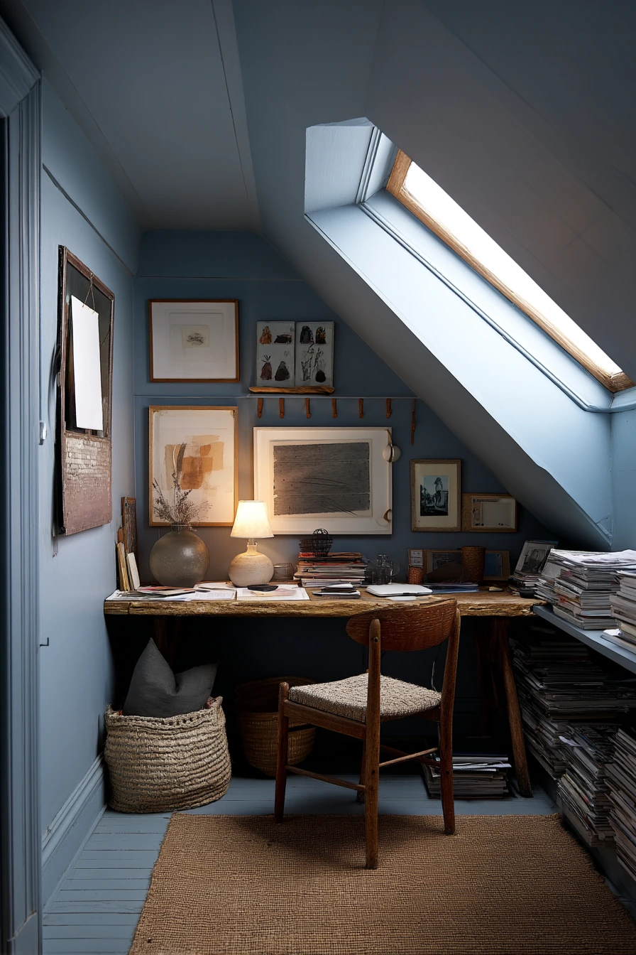 blue home office ideas 24