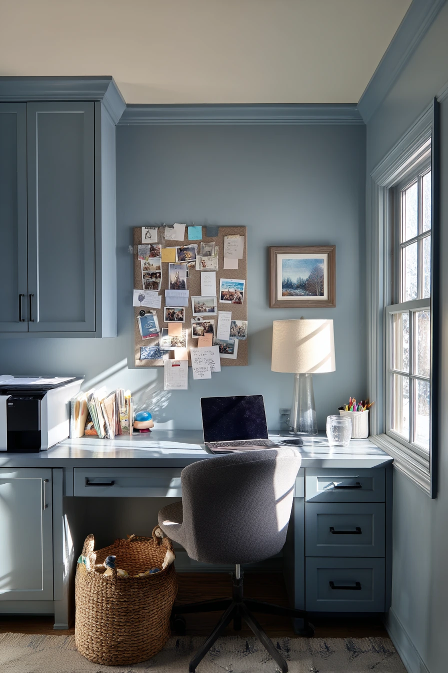 blue home office ideas 31