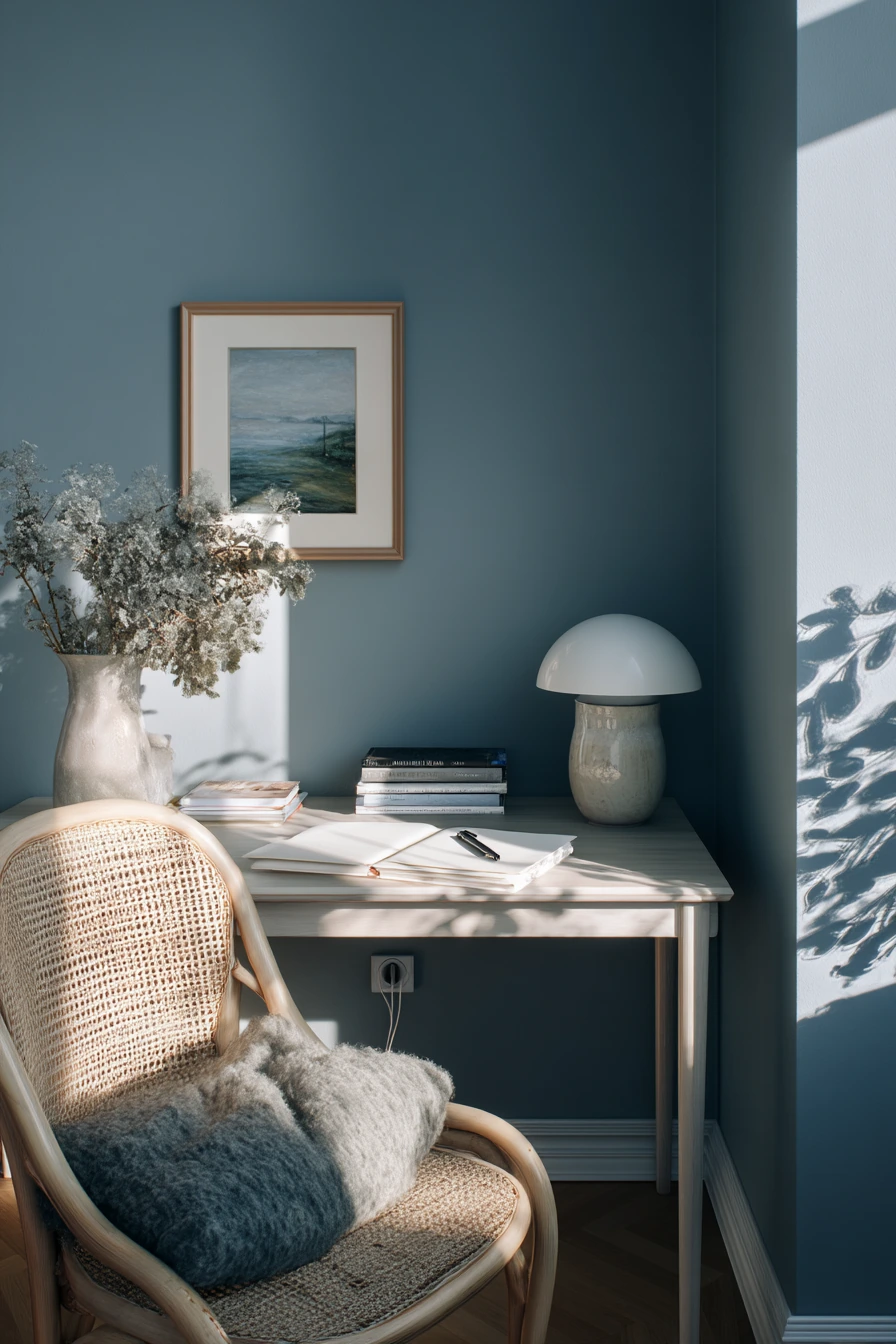 blue home office ideas 34