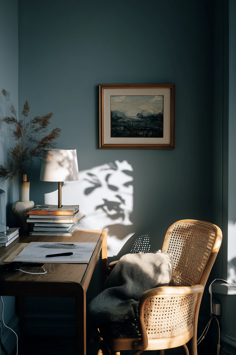 blue home office ideas 35