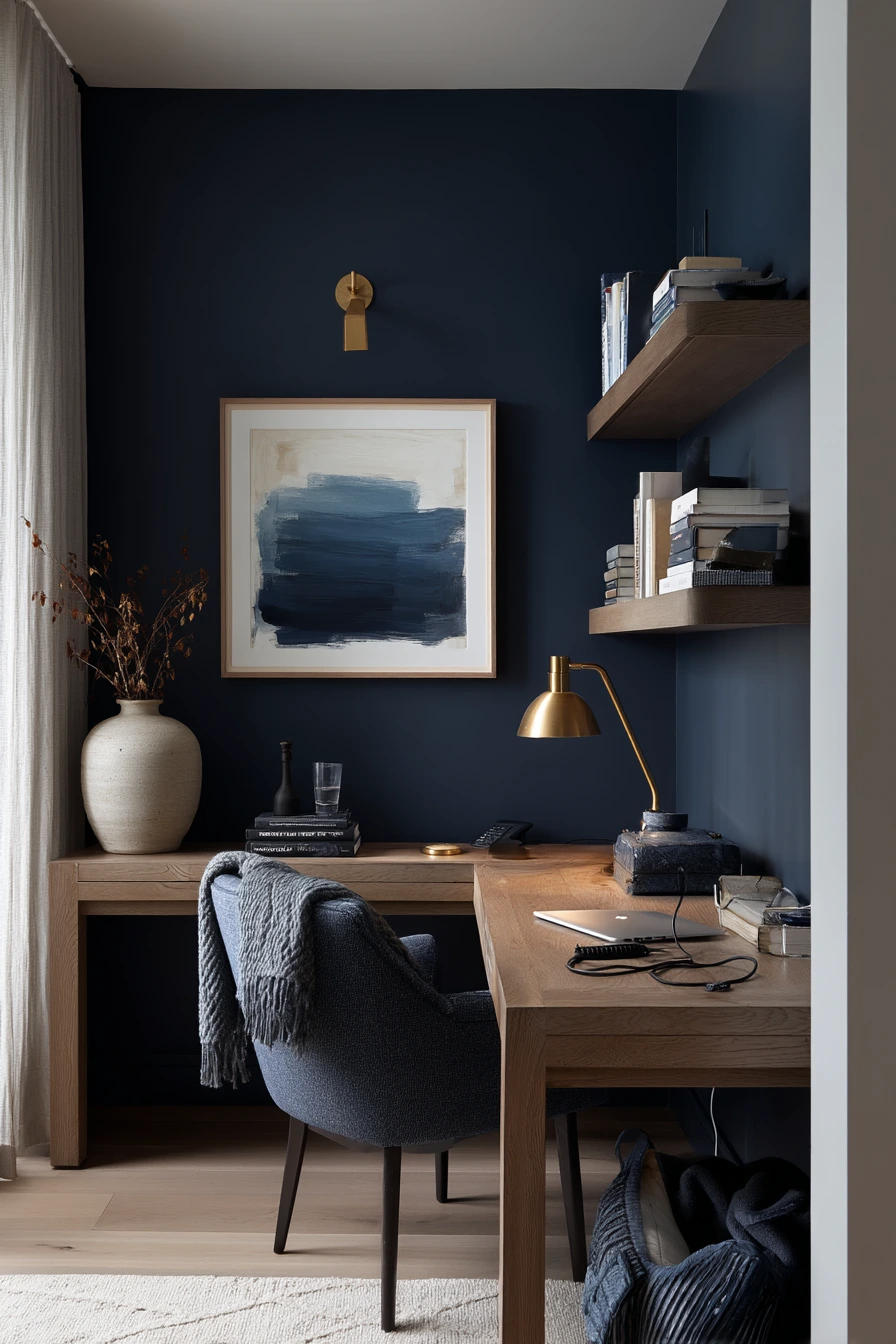 blue home office ideas 4