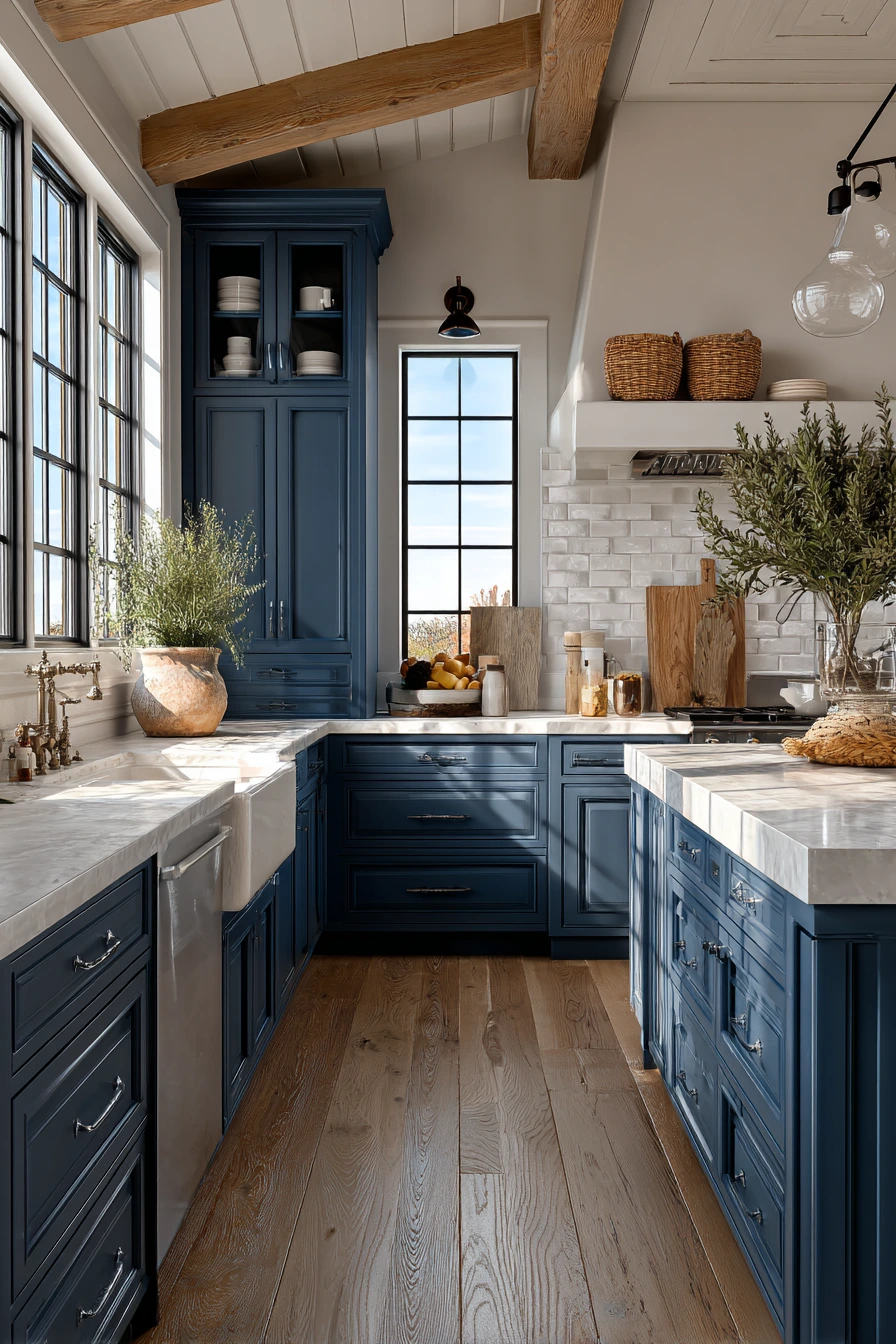 blue kitchen cabinets 13