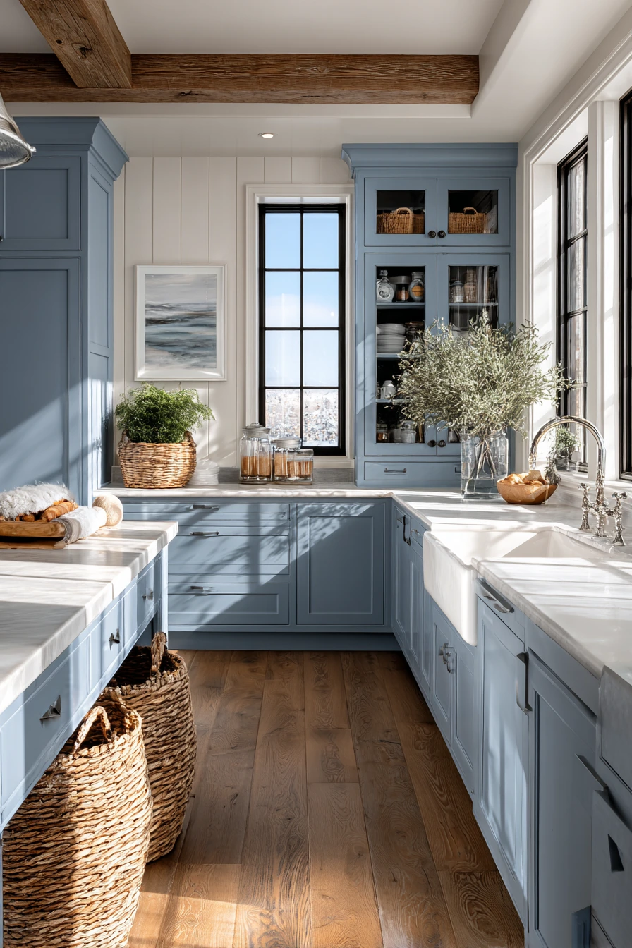 blue kitchen cabinets 15