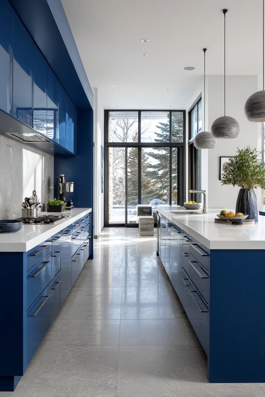 blue kitchen cabinets 17