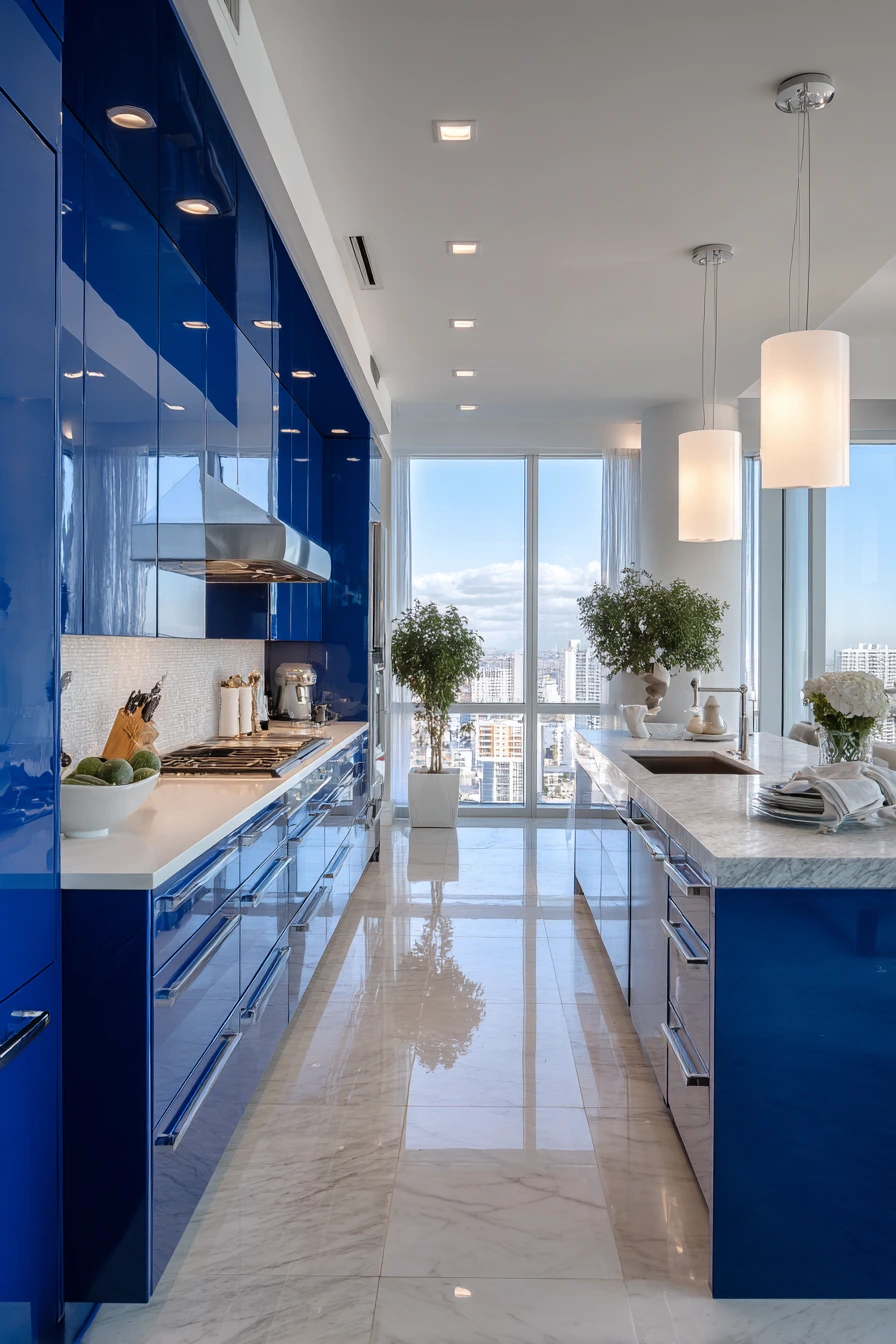 blue kitchen cabinets 19