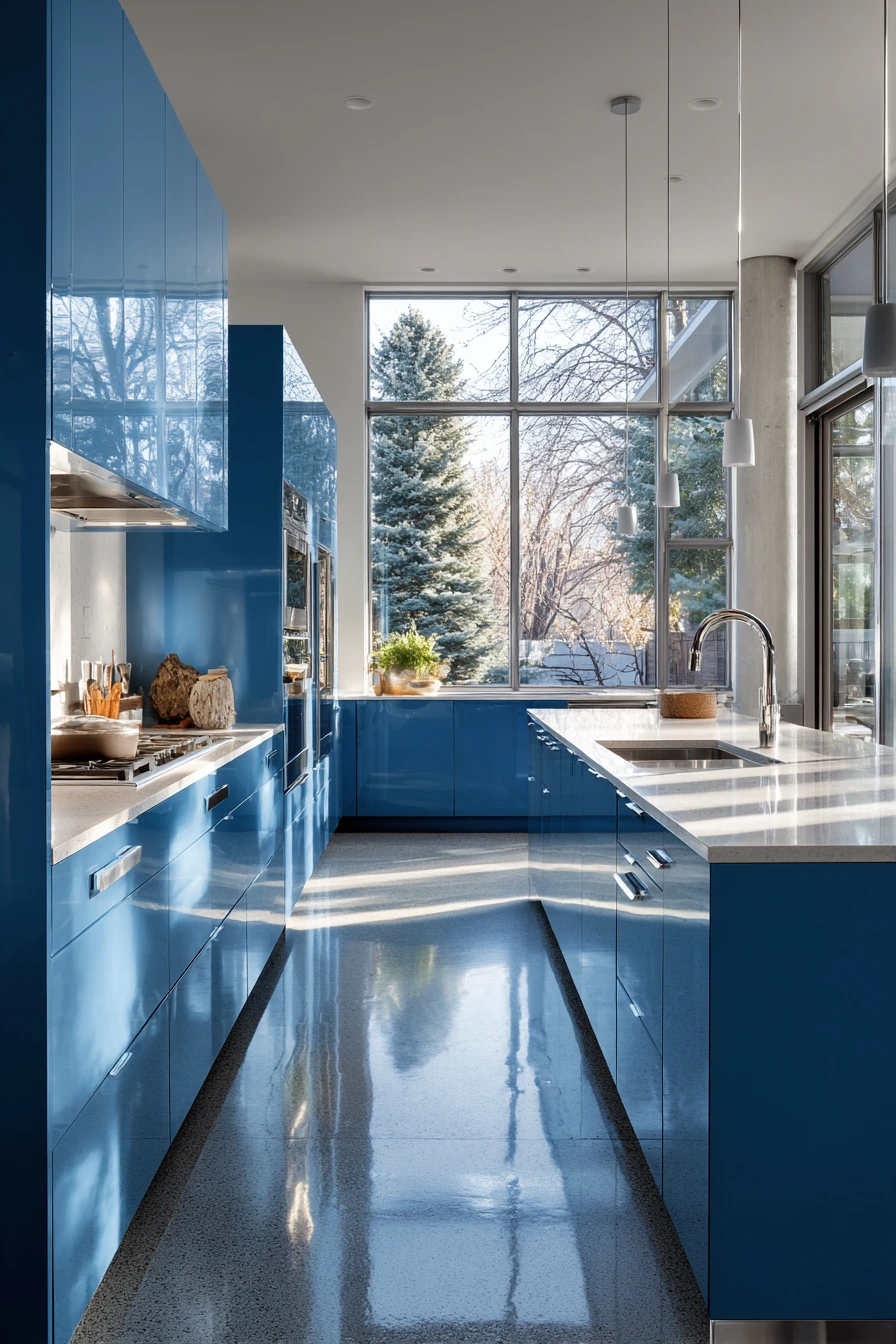 blue kitchen cabinets 20