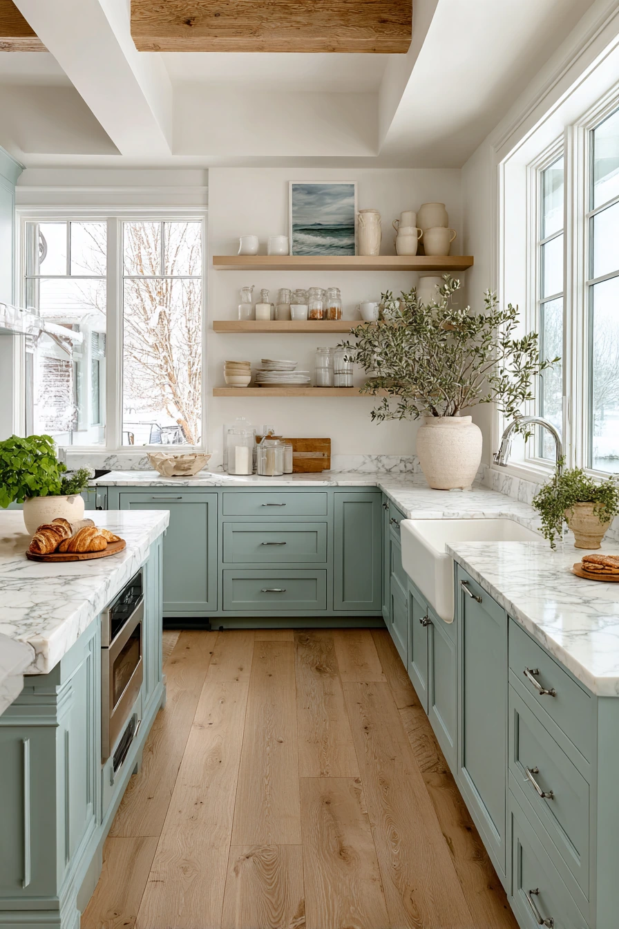 blue kitchen cabinets 21