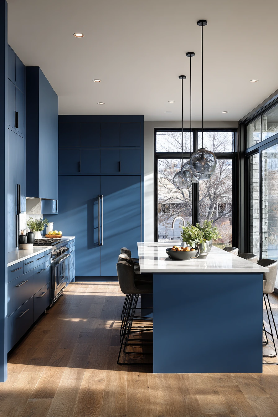 blue kitchen cabinets 25