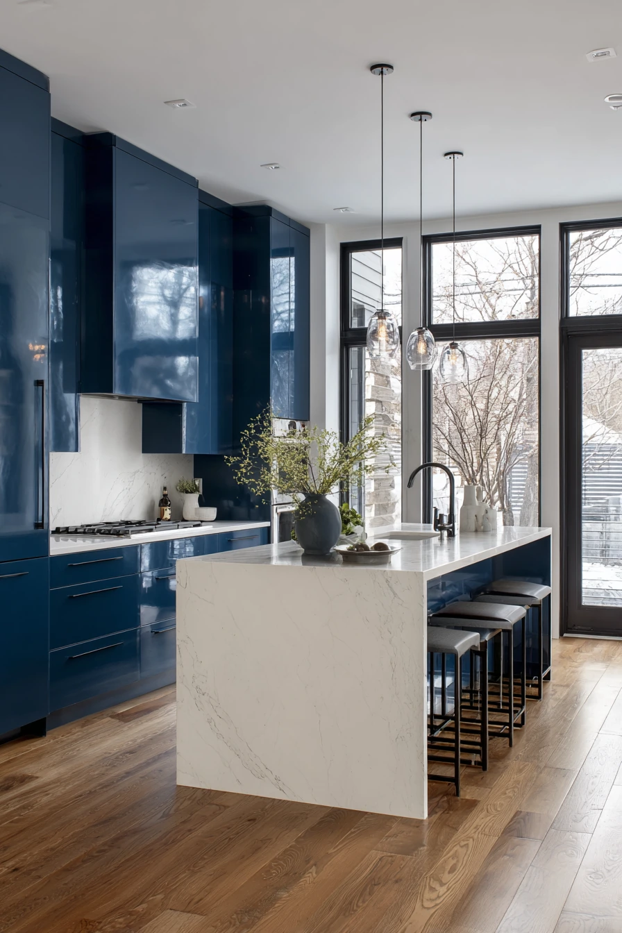 blue kitchen cabinets 27