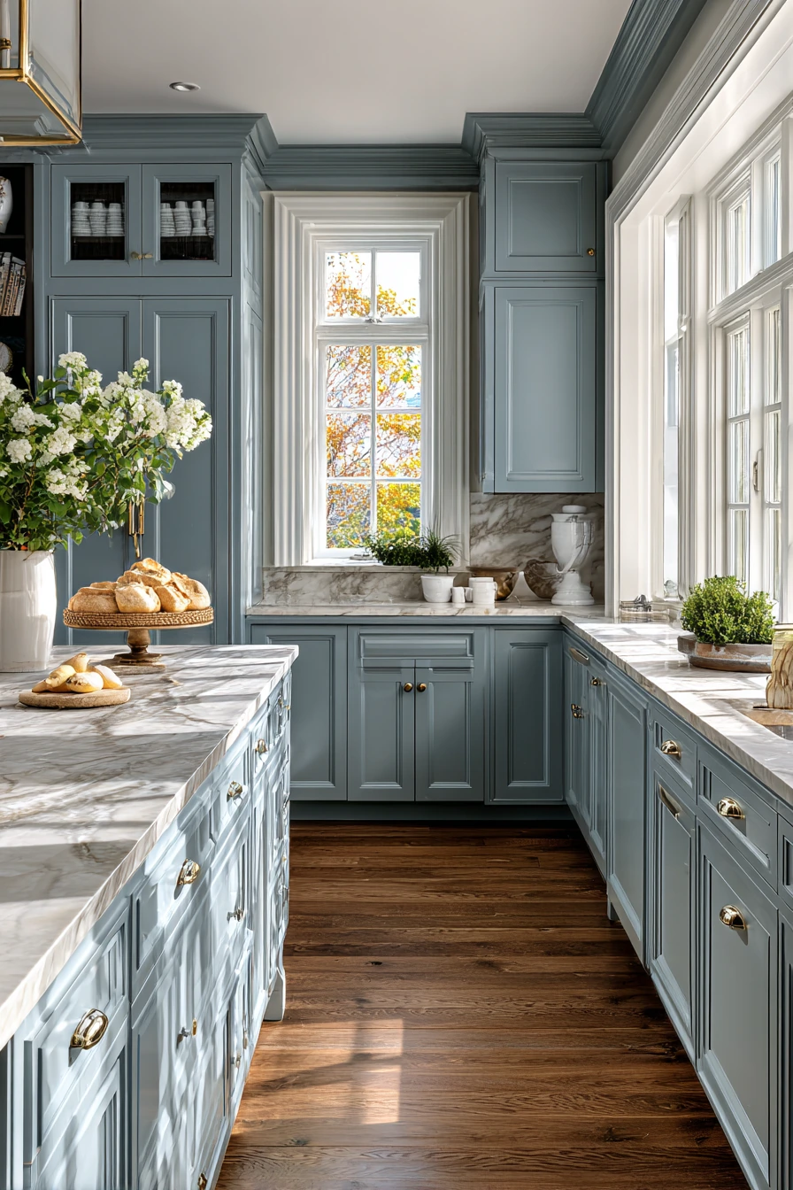 blue kitchen cabinets 31