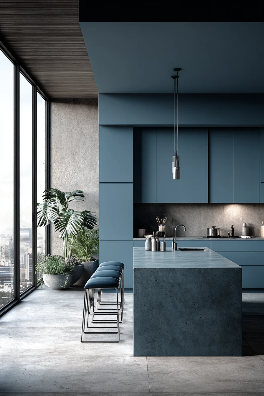 blue kitchen cabinets 33