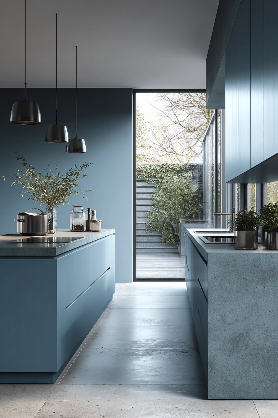 blue kitchen cabinets 34