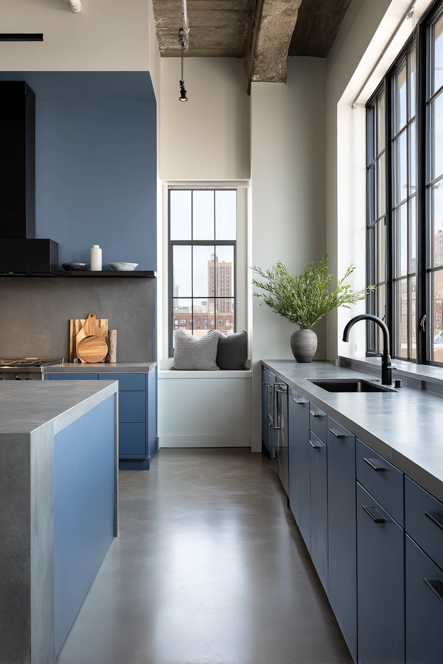 blue kitchen cabinets 36