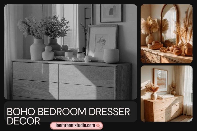 boho bedroom dresser decor