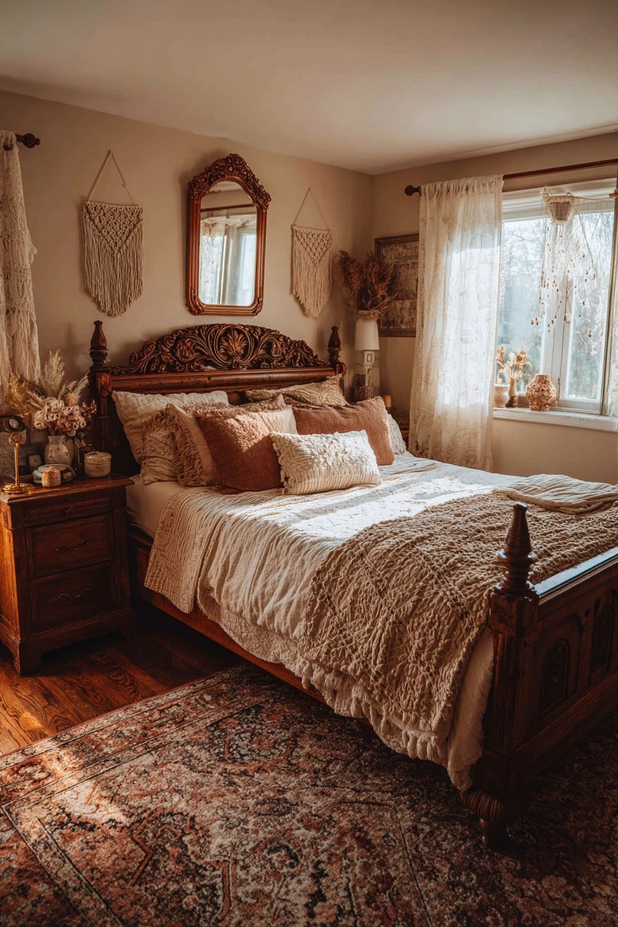 boho vintage bedroom 1