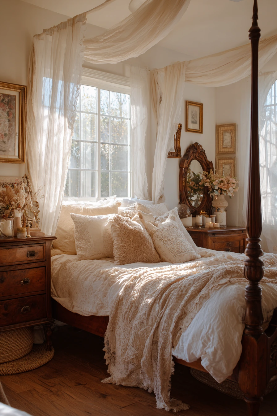 boho vintage bedroom 10