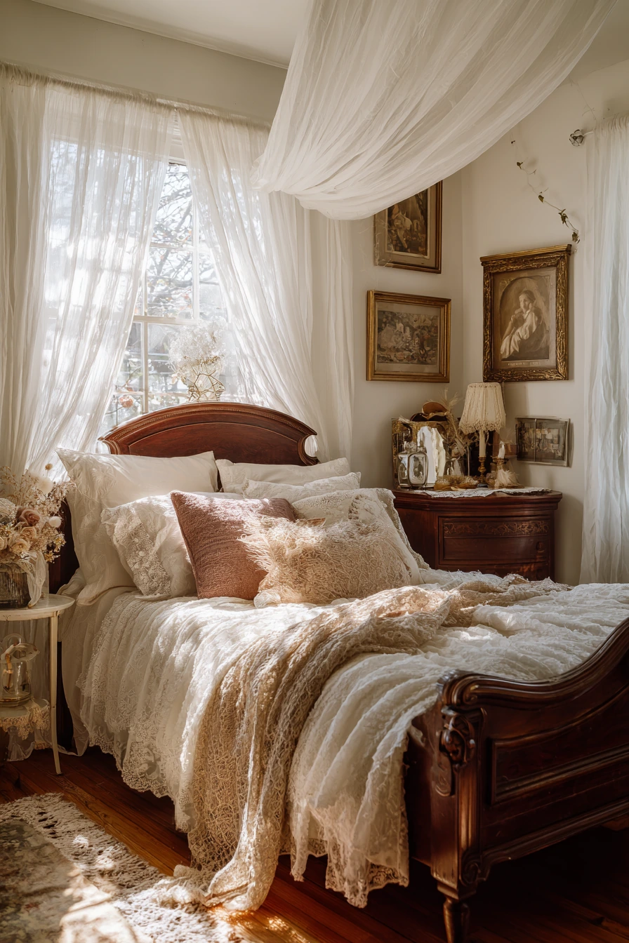boho vintage bedroom 11