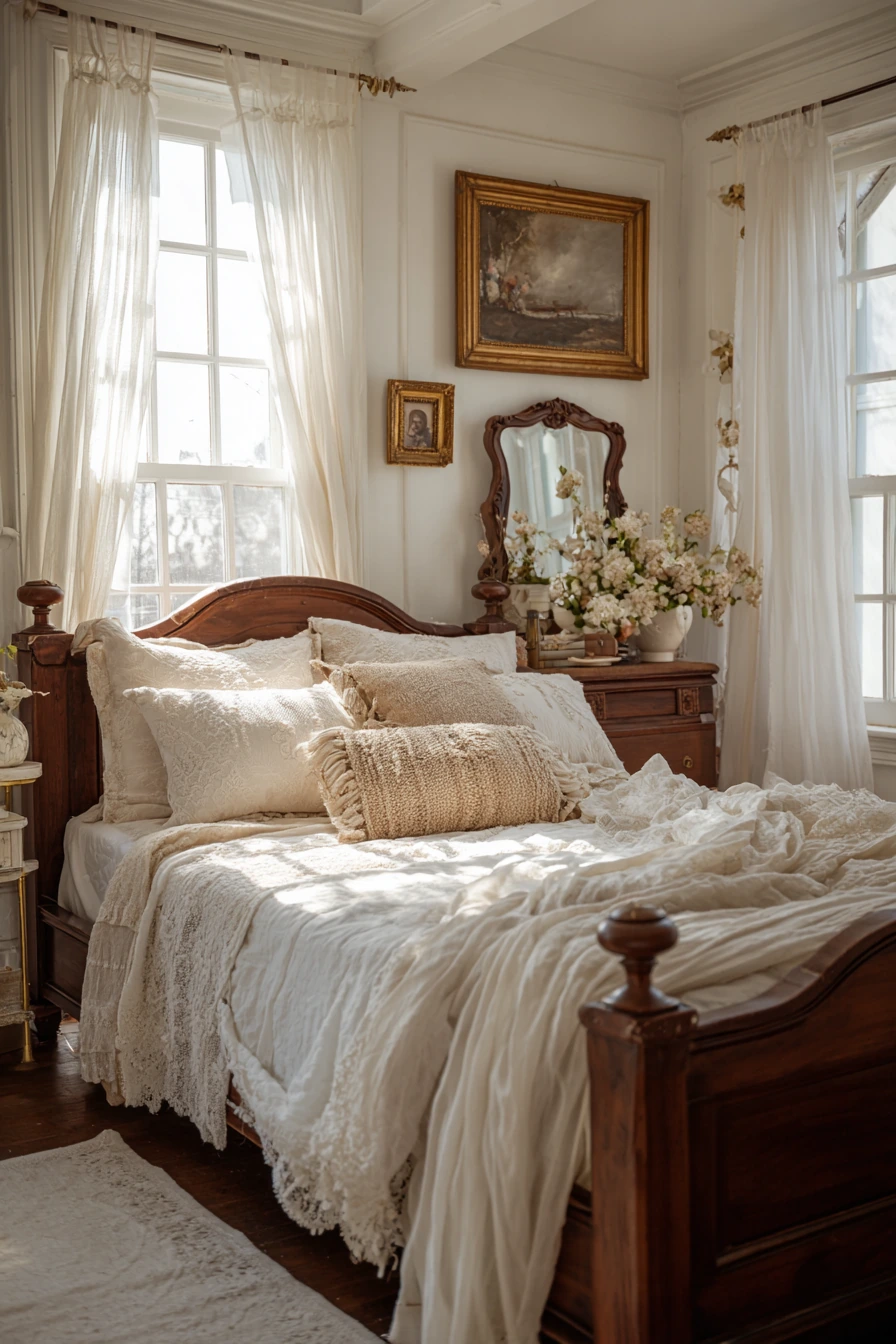 boho vintage bedroom 12
