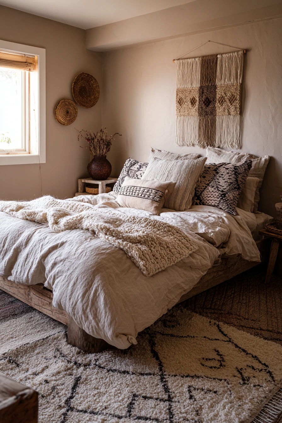 boho vintage bedroom 16